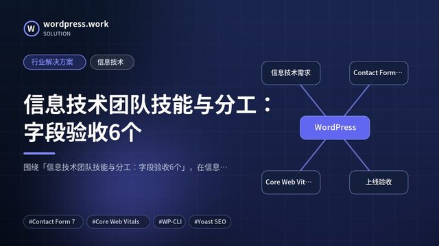 信息技术团队技能与分工:字段验收6个|行业解决方案|信息技术