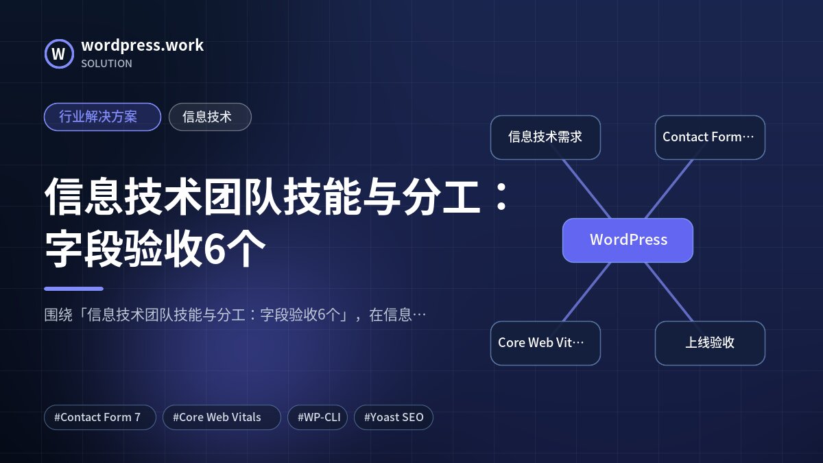 信息技术团队技能与分工:字段验收6个|行业解决方案|信息技术