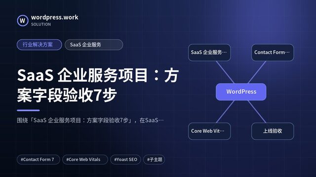 SaaS 企业服务项目：方案字段验收7步｜行业解决方案｜SaaS 企业服务