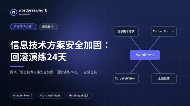 信息技术方案安全加固:回滚演练24天|行业解决方案|信息技术