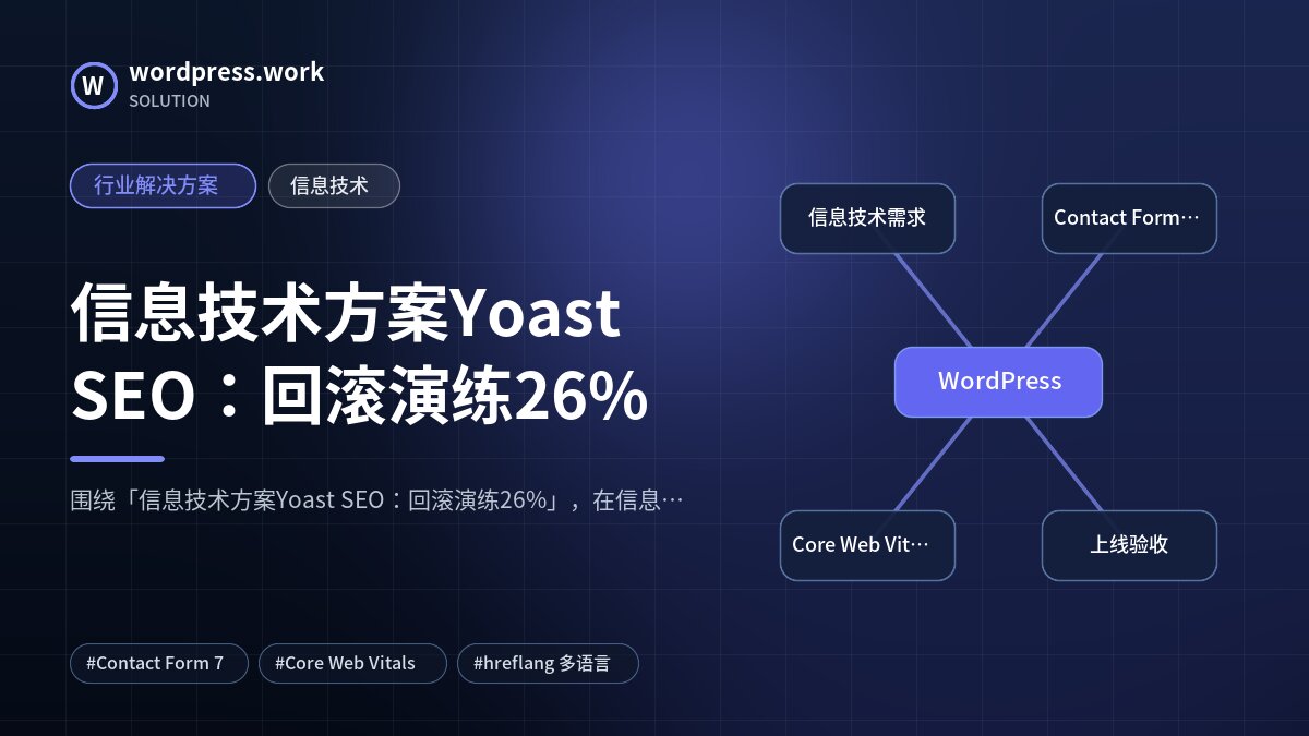信息技术方案Yoast SEO:回滚演练26%|行业解决方案|信息技术