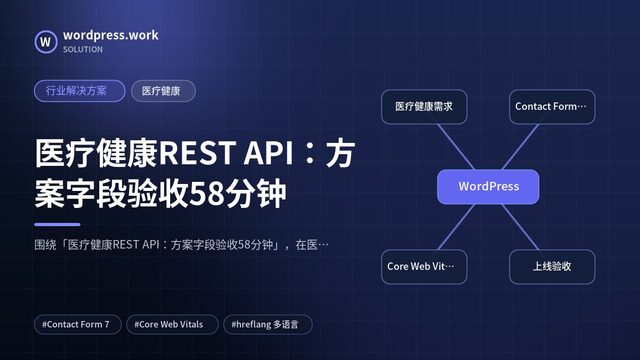 医疗健康REST API：方案字段验收58分钟｜行业解决方案｜医疗健康