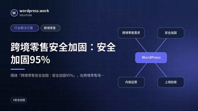 跨境零售安全加固:安全加固95%|行业解决方案|跨境零售