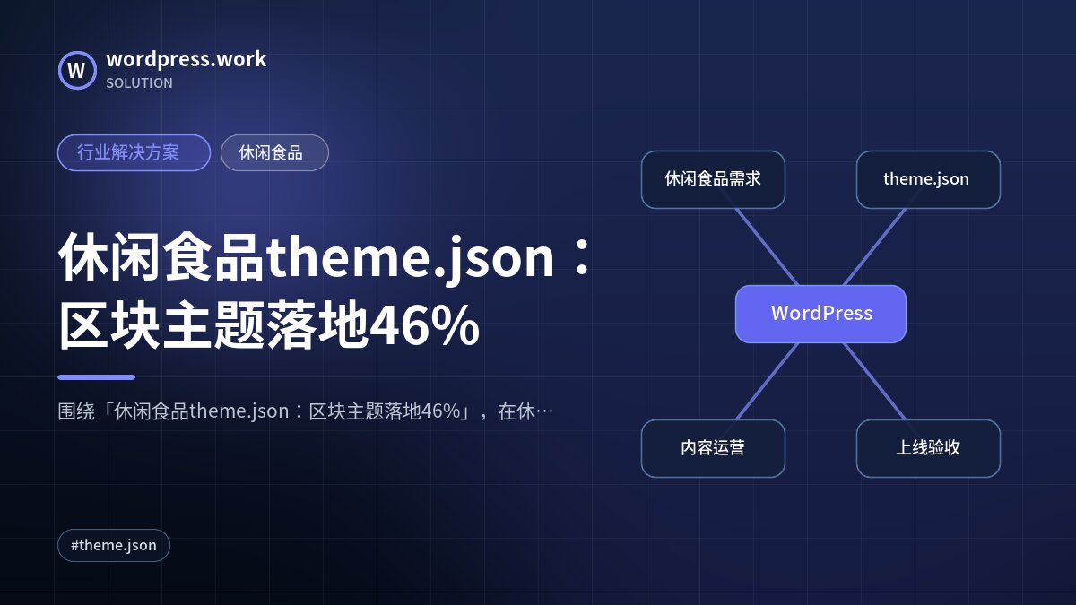 休闲食品theme.json:区块主题落地46%|行业解决方案|休闲食品