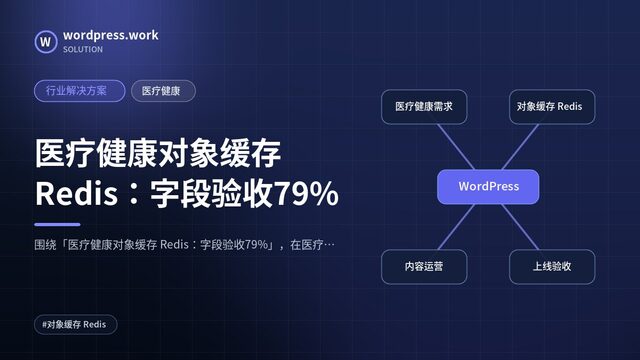 医疗健康对象缓存 Redis：字段验收79%｜行业解决方案｜医疗健康