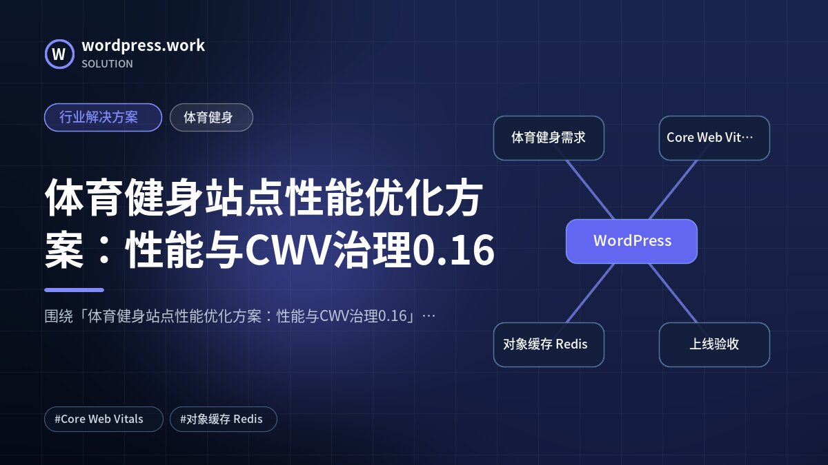 体育健身站点性能优化方案：性能与CWV治理0.16｜行业解决方案｜体育健身