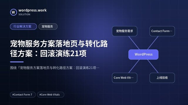 宠物服务方案落地页与转化路径方案：回滚演练21项｜行业解决方案｜宠物服务