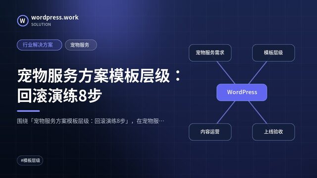 宠物服务方案模板层级:回滚演练8步|行业解决方案|宠物服务