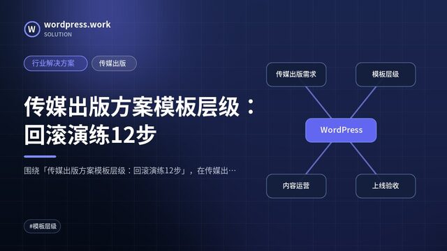 传媒出版方案模板层级:回滚演练12步|行业解决方案|传媒出版