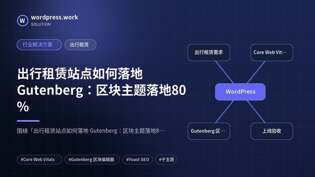 出行租赁站点如何落地 Gutenberg:区块主题落地80%|行业解决方案|出行租赁