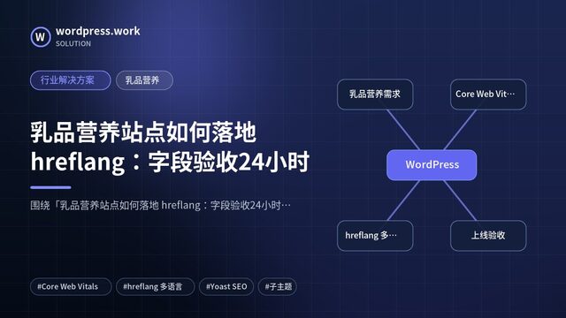 乳品营养站点如何落地 hreflang：字段验收24小时｜行业解决方案｜乳品营养