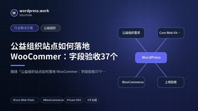 公益组织站点如何落地 WooCommer:字段验收37个|行业解决方案|公益组织
