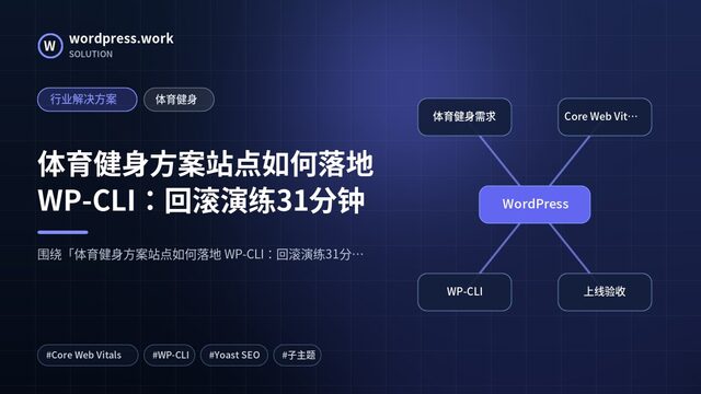 体育健身方案站点如何落地 WP-CLI:回滚演练31分钟|行业解决方案|体育健身
