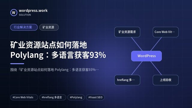 矿业资源站点如何落地 Polylang:多语言获客93%|行业解决方案|矿业资源