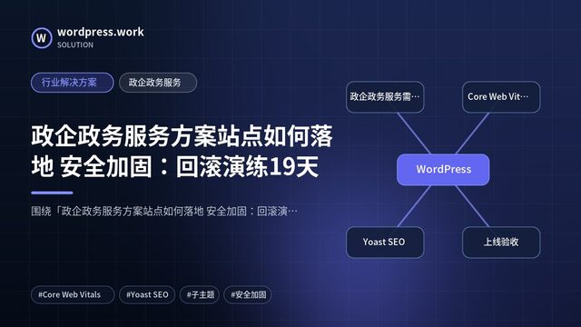 政企政务服务方案站点如何落地 安全加固:回滚演练19天|行业解决方案|政企政务服务
