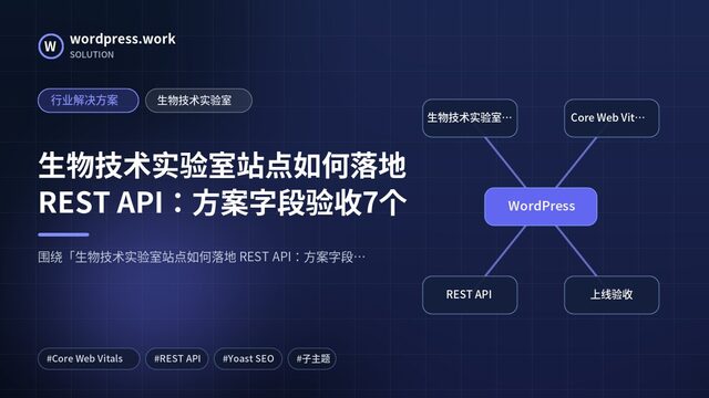 生物技术实验室站点如何落地 REST API:方案字段验收7个|行业解决方案|生物技术实验室