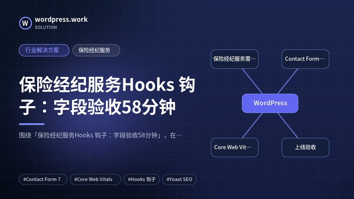 保险经纪服务Hooks 钩子：字段验收58分钟｜行业解决方案｜保险经纪服务