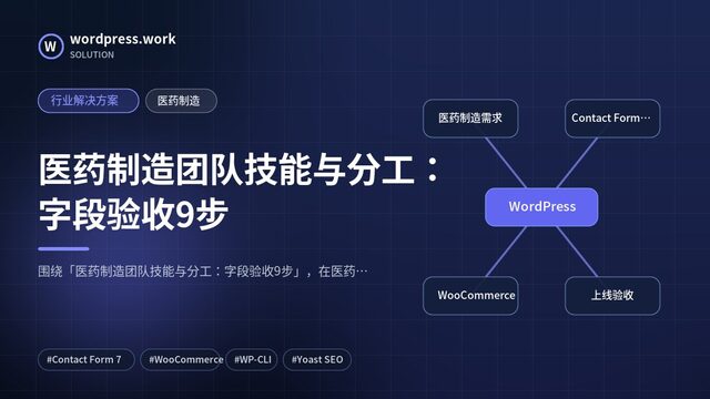 医药制造团队技能与分工：字段验收9步｜行业解决方案｜医药制造