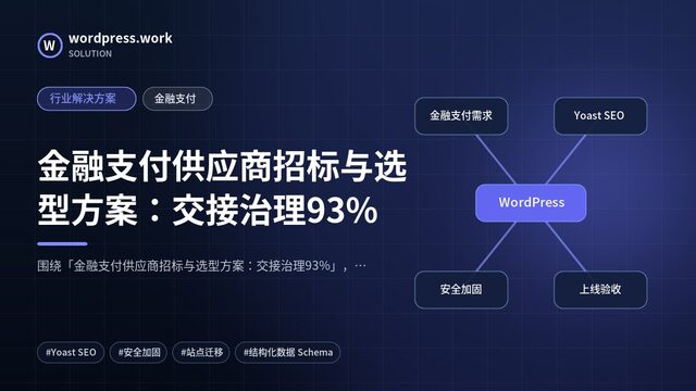 金融支付供应商招标与选型方案:交接治理93%|行业解决方案|金融支付