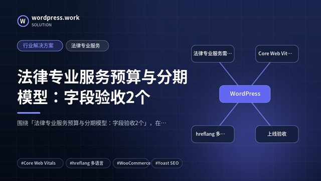 法律专业服务预算与分期模型：字段验收2个｜行业解决方案｜法律专业服务
