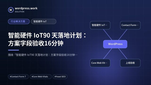 智能硬件 IoT90 天落地计划：方案字段验收16分钟｜行业解决方案｜智能硬件 IoT