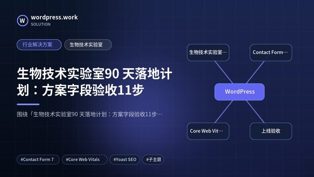 生物技术实验室90 天落地计划:方案字段验收11步|行业解决方案|生物技术实验室