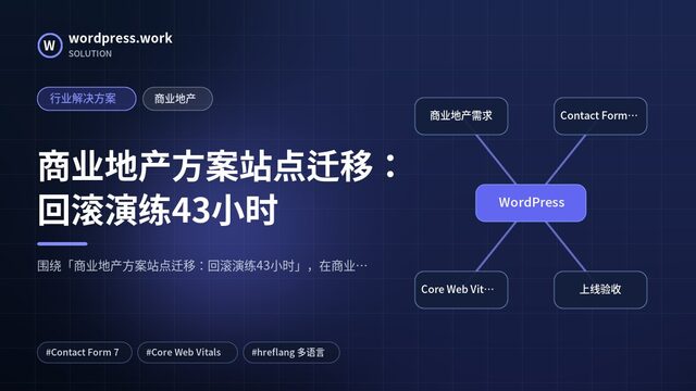 商业地产方案站点迁移：回滚演练43小时｜行业解决方案｜商业地产