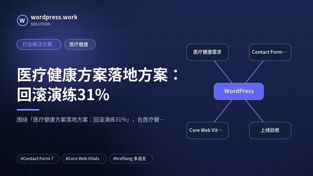 医疗健康方案落地方案:回滚演练31%|行业解决方案|医疗健康