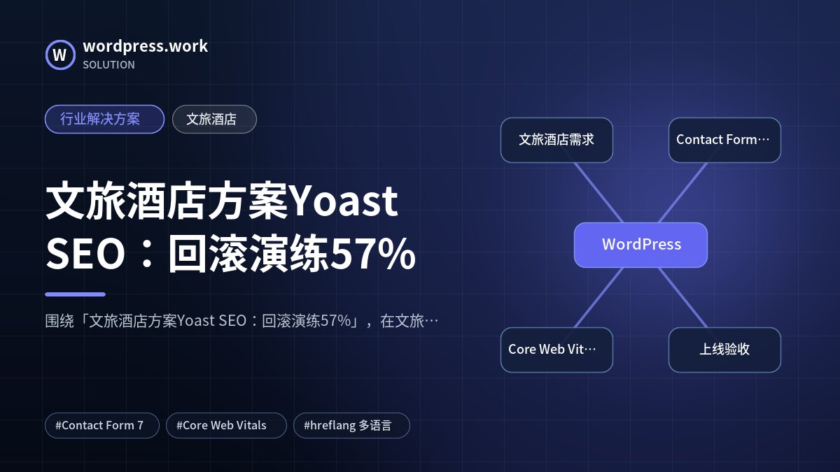 文旅酒店方案Yoast SEO:回滚演练57%|行业解决方案|文旅酒店