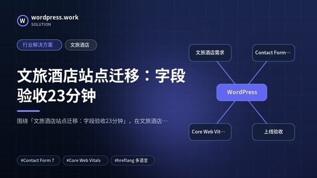 文旅酒店站点迁移:字段验收23分钟|行业解决方案|文旅酒店