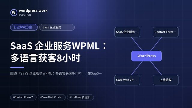 SaaS 企业服务WPML:多语言获客8小时|行业解决方案|SaaS 企业服务
