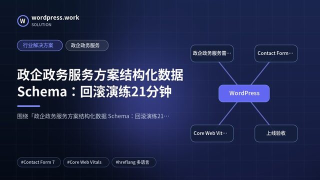 政企政务服务方案结构化数据 Schema：回滚演练21分钟｜行业解决方案｜政企政务服务