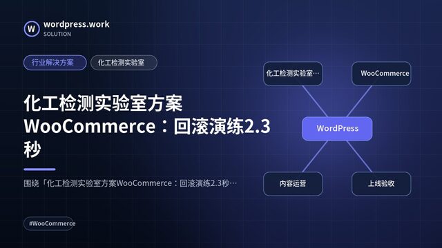 化工检测实验室方案WooCommerce:回滚演练2.3秒|行业解决方案|化工检测实验室