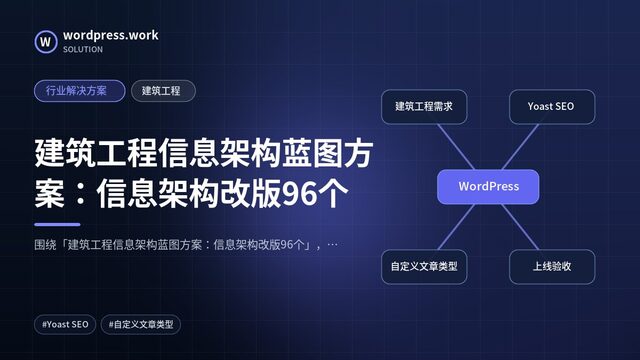 建筑工程信息架构蓝图方案:信息架构改版96个|行业解决方案|建筑工程