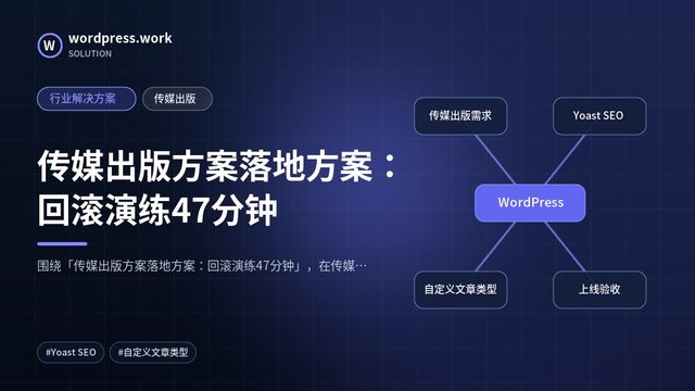 传媒出版方案落地方案:回滚演练47分钟|行业解决方案|传媒出版