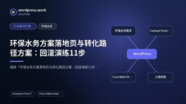 环保水务方案落地页与转化路径方案:回滚演练11步|行业解决方案|环保水务