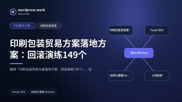 印刷包装贸易方案落地方案:回滚演练149个|行业解决方案|印刷包装贸易