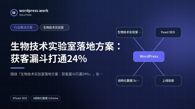 生物技术实验室落地方案:获客漏斗打通24%|行业解决方案|生物技术实验室