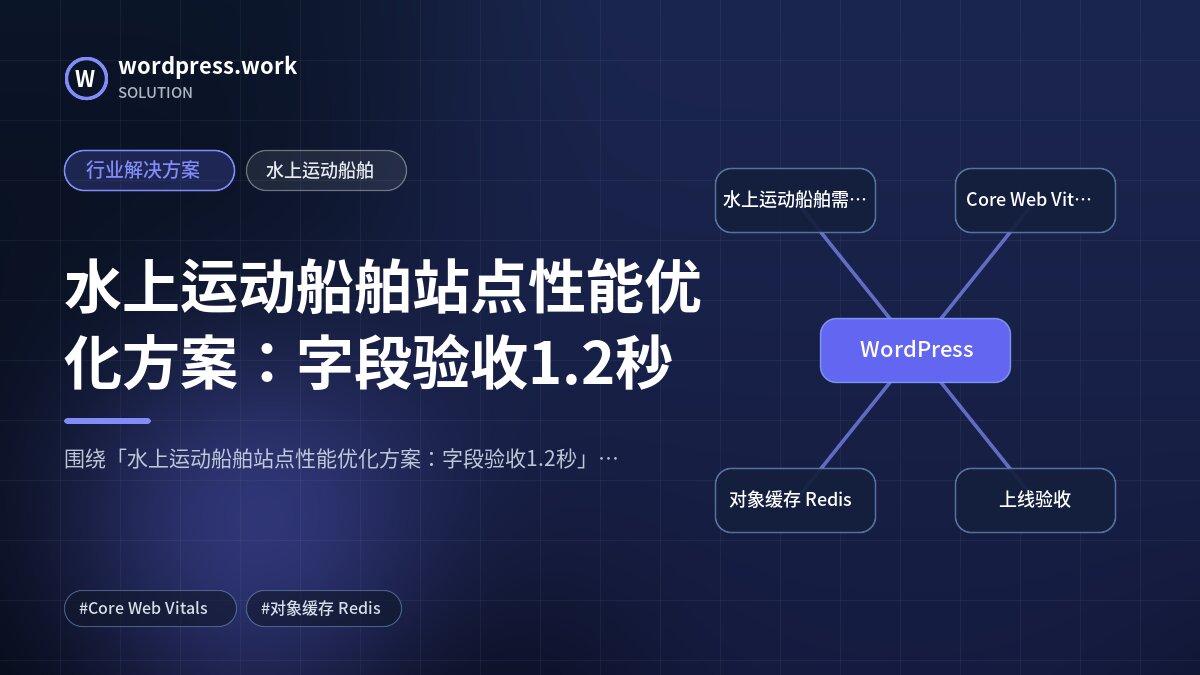 水上运动船舶站点性能优化方案:字段验收1.2秒|行业解决方案|水上运动船舶