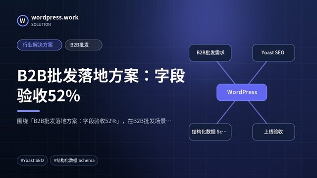 B2B批发落地方案:字段验收52%|行业解决方案|B2B批发