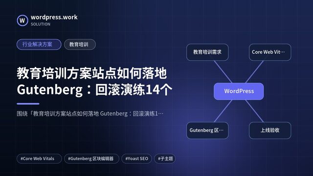 教育培训方案站点如何落地 Gutenberg:回滚演练14个|行业解决方案|教育培训