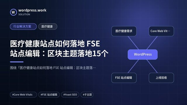 医疗健康站点如何落地 FSE 站点编辑:区块主题落地15个|行业解决方案|医疗健康