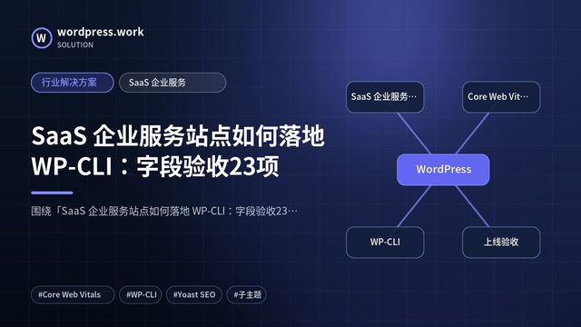 SaaS 企业服务站点如何落地 WP-CLI:字段验收23项|行业解决方案|SaaS 企业服务