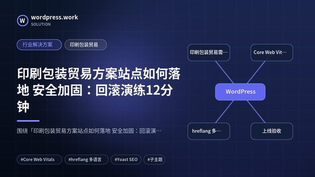 印刷包装贸易方案站点如何落地 安全加固:回滚演练12分钟|行业解决方案|印刷包装贸易