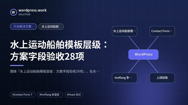 水上运动船舶模板层级:方案字段验收28项|行业解决方案|水上运动船舶