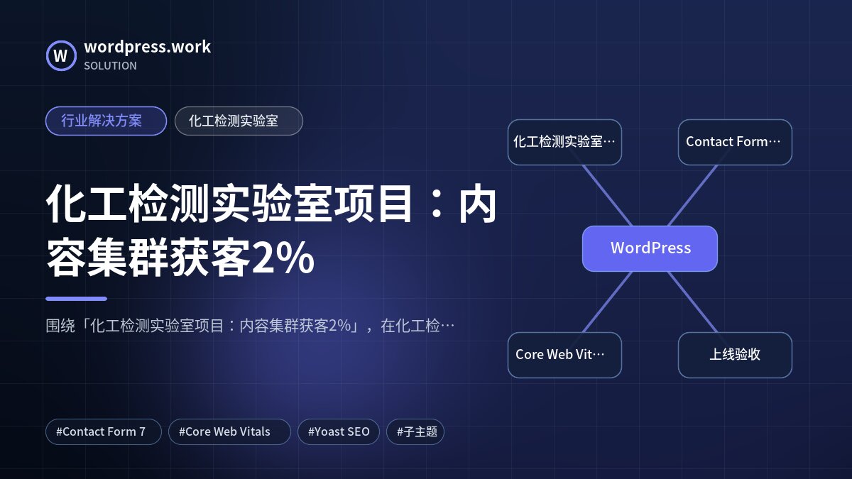 化工检测实验室项目:内容集群获客2%|行业解决方案|化工检测实验室