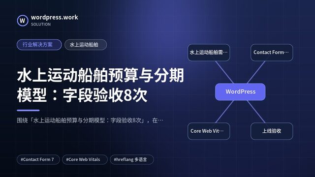 水上运动船舶预算与分期模型：字段验收8次｜行业解决方案｜水上运动船舶