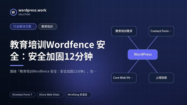 教育培训Wordfence 安全：安全加固12分钟｜行业解决方案｜教育培训