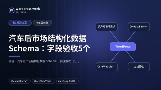 汽车后市场结构化数据 Schema：字段验收5个｜行业解决方案｜汽车后市场