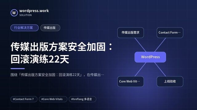 传媒出版方案安全加固:回滚演练22天|行业解决方案|传媒出版